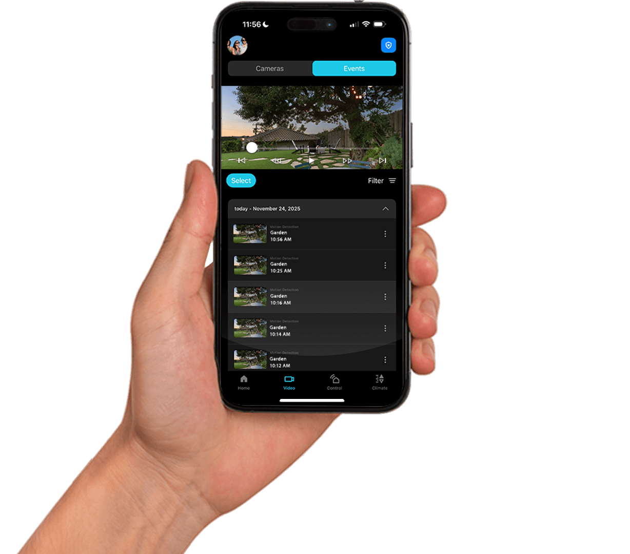 Video monitoring on your mobile app