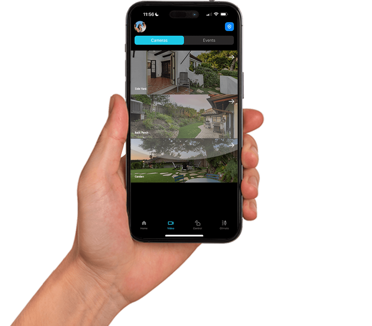 Motion-activated events captured in real time