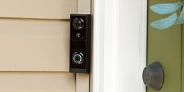 Wireless Video Doorbell mounted next to door