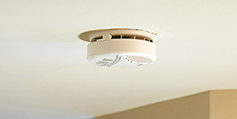 Smoke Detector installed on ceiling
